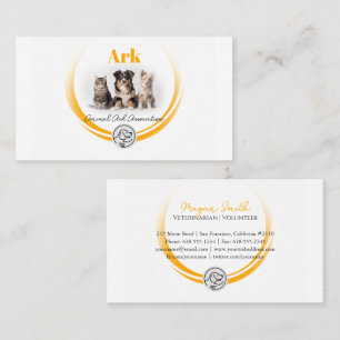 Carte De Visite Association d'aide aux animaux Vétérinaire bénév