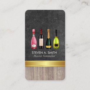 Carte De Visite Assortiment de vins   Dégustation au vignoble