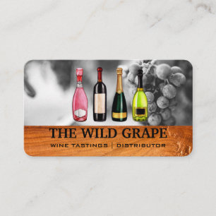 Carte De Visite Assortiment de vins Vignoble