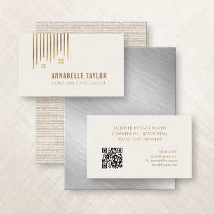 Carte De Visite Assurance Habitation Construction Immobilier