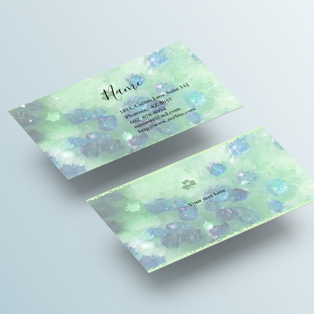 Carte De Visite Astéroïde et Shamrock (Créateur téléchargé)