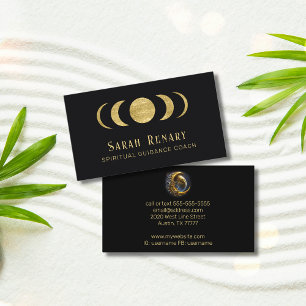 Carte De Visite Astrogoly Phases de la Lune d'or