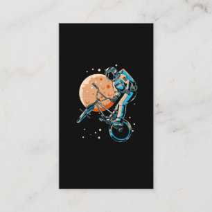 Carte De Visite Astronaute BMX Moon Space Biker