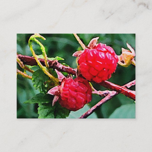 Carte De Visite ATC de framboises sauvages (Devant)
