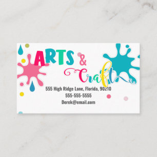Carte De Visite atelier artisanat peinture art atelier enfants