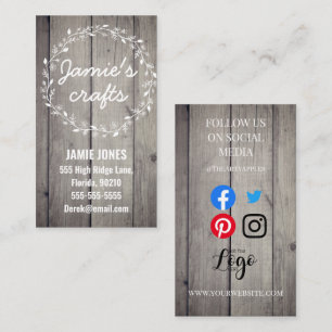 Carte De Visite atelier d'artisanat couture feutre tricot coeurs f