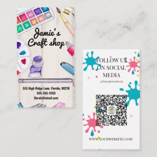 Carte De Visite atelier d'artisanat peintre d'art