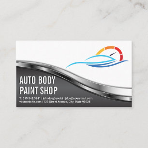 Carte De Visite Atelier de carrosserie   Logo de service automobil