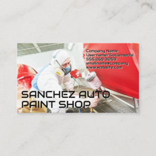 Carte De Visite Atelier de peinture de carrosserie automatique   V