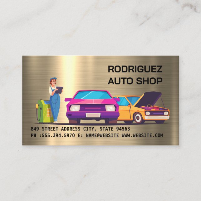 Carte De Visite Atelier de réparation automobile (Devant)