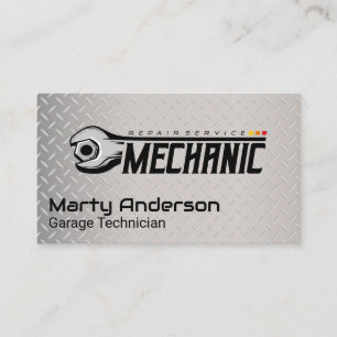 Carte De Visite Atelier de réparation automobile   Clé de mécanici