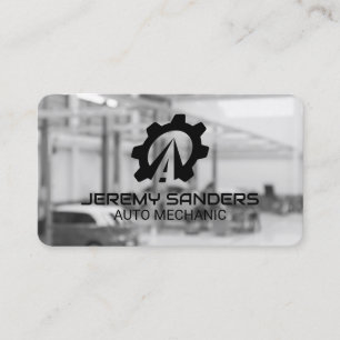 Carte De Visite Atelier de réparation automobile Logo d'engrenag