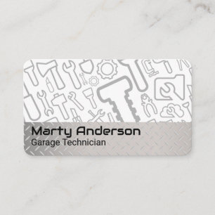 Carte De Visite Atelier de réparation automobile Mécanicien En