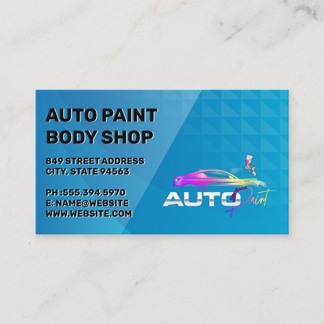 Carte De Visite Atelier de réparation automobile | Services automo (Devant)
