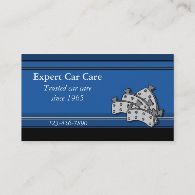 Carte de visite atelier de réparation de voiture (Devant)