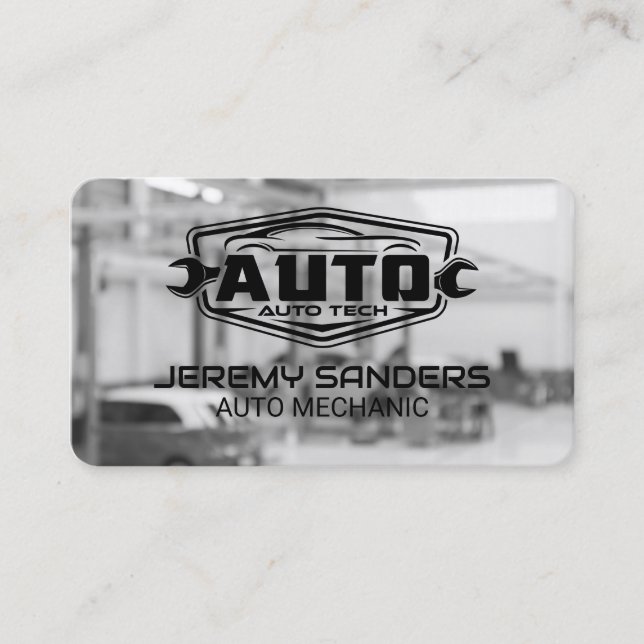 Carte De Visite Atelier de réparation | Logo de réparation de méca (Devant)