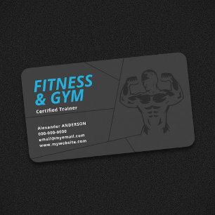Carte De Visite Athletic Gym & Fitness - Entraîneur