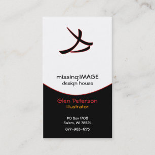 Carte De Visite Attaque surprise noire avec le rouge