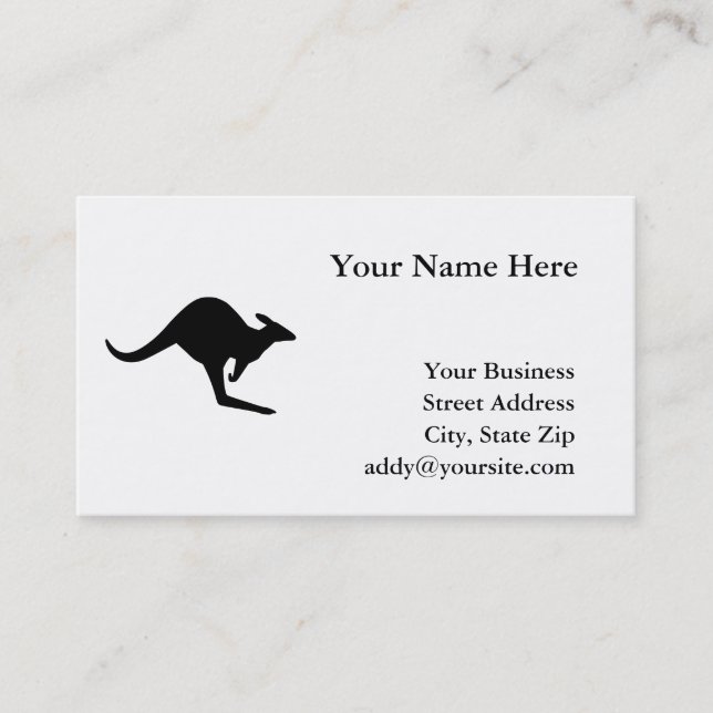 Carte De Visite Attention Kangaroo (Devant)