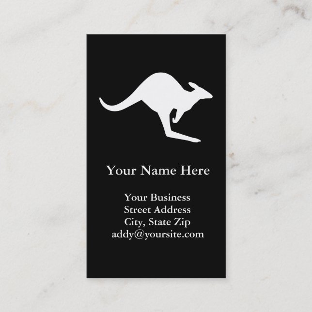 Carte De Visite Attention Kangaroo (Devant)