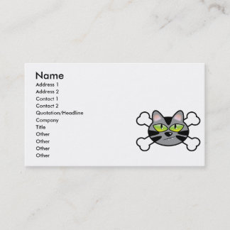 Carte De Visite attitude chaton et os croisés