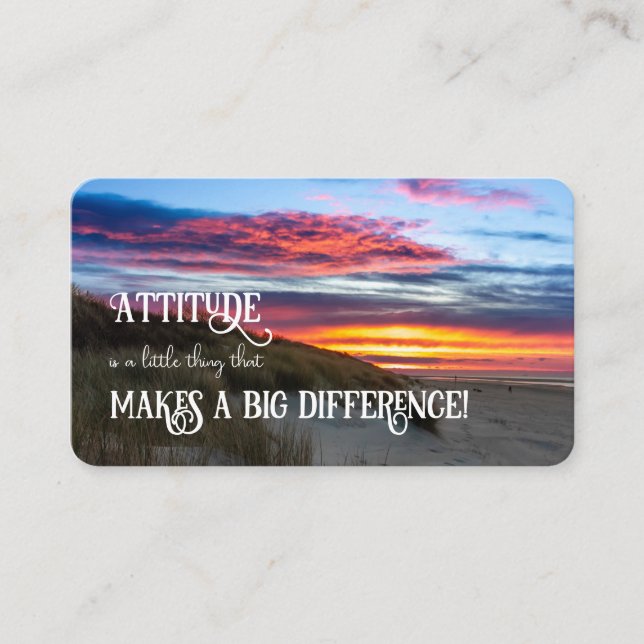 Carte De Visite Attitude positive motivation citation vie coaching (Devant)