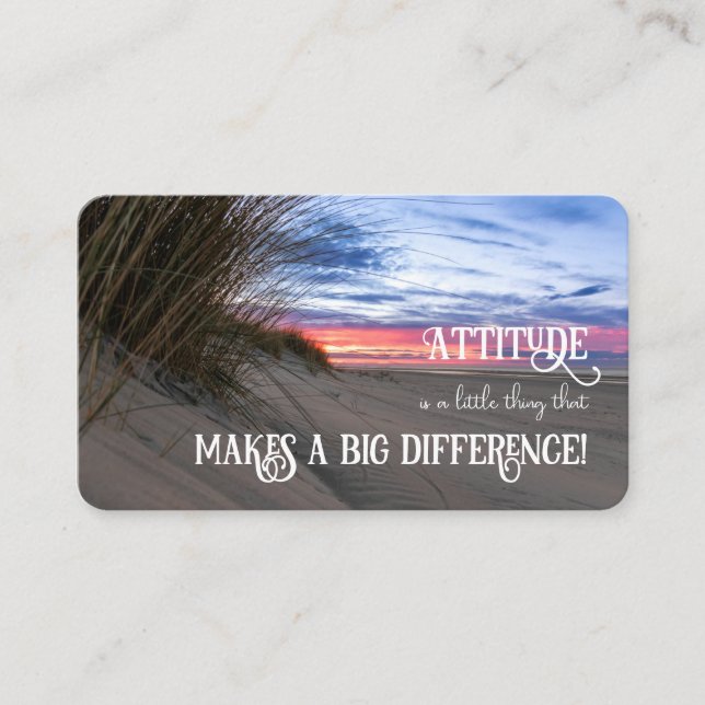 Carte De Visite Attitude positive motivation citation vie coaching (Devant)