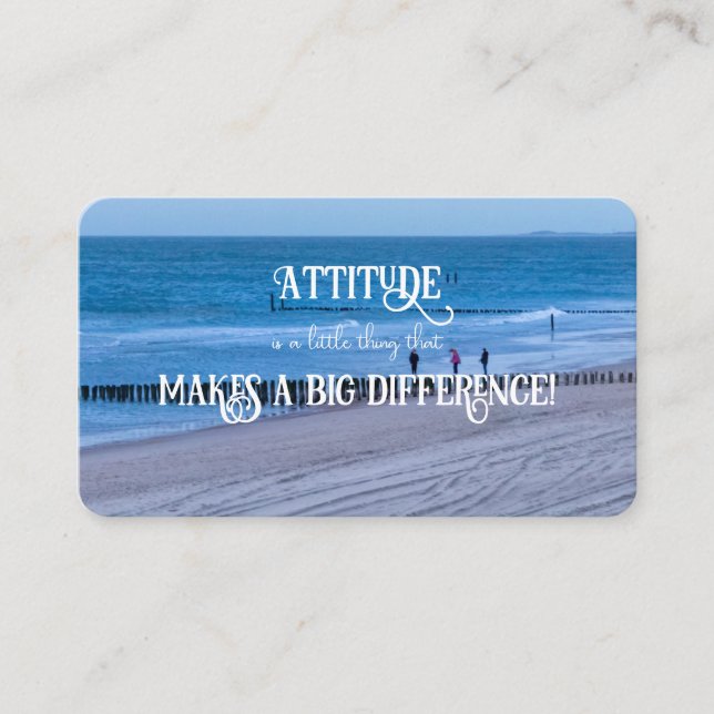 Carte De Visite Attitude positive motivation citation vie coaching (Devant)