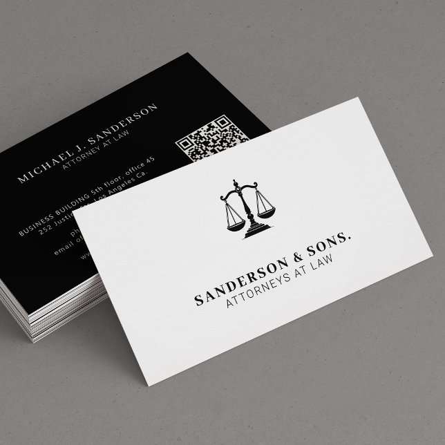 Carte De Visite Attorney at law lawyer professional white (Créateur téléchargé)