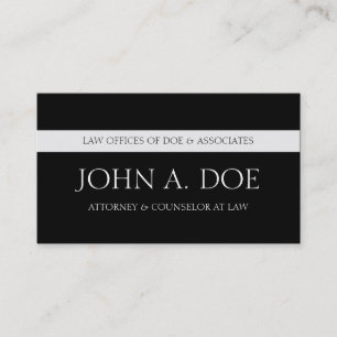 Carte De Visite Attorney Black Essence - Letterhead disponible
