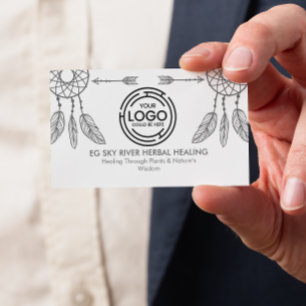 Carte De Visite Attrapeurs de rêves minimaux, Plumes, Flèches Bien