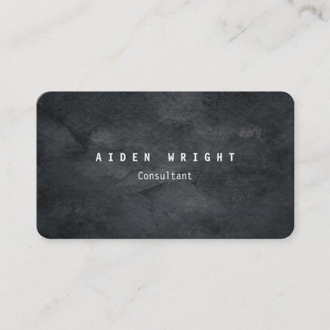 Carte De Visite Attrayant Gris Design Moderne Minimaliste (Devant)