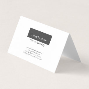 Carte De Visite Attrayant Simple Noir Blanc Perle de Luxe