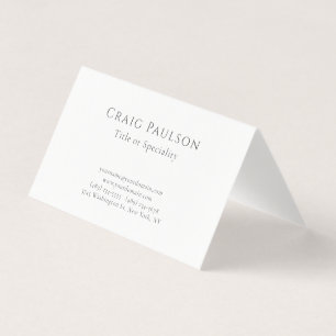Carte De Visite Attrayant Simple Professionnel Plain Minimaliste