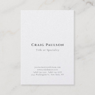 Carte De Visite Attrayant Simple Professionnel Plain Premium Perle