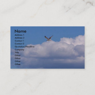 Carte De Visite Au-Dessus Des Nuages