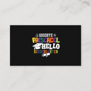 Carte De Visite Au revoir préscolaire Bonjour maternelle PréK