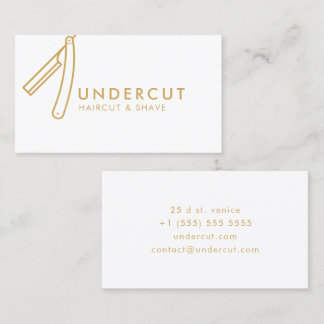 Carte de visite audacieux de coiffeur de logo