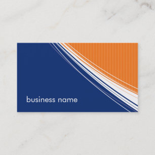 CARTE DE VISITE audacieux pizzazz bleu orange