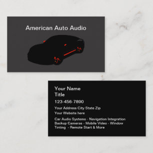 Carte De Visite Audio automobile cool & teinture