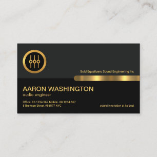 Carte De Visite Audio de l'égaliseur audio Gold de colonne noire 