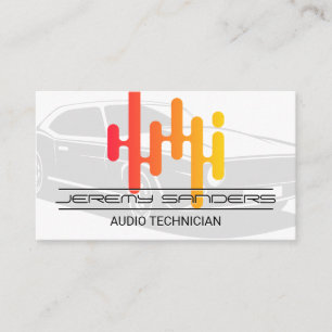 Carte De Visite Audio de voiture   Logo de l'égaliseur