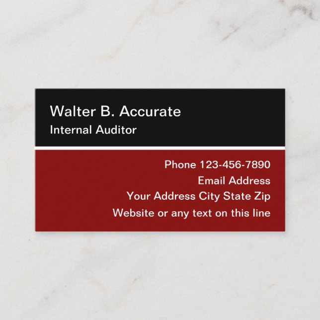 Carte De Visite Auditeur interne (Devant)