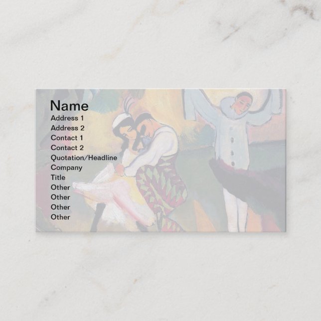 Carte De Visite Auguste Macke - Danseuses russes de ballet sur scè (Devant)