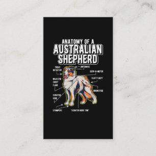 Carte De Visite Australian Shepherd Anatomie drôle chien