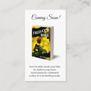 Carte De Visite Auteur d'affaires d'auteur de promotion de livre