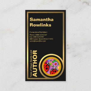 Carte De Visite Auteur incurvé élégant spécial de cadre de tab