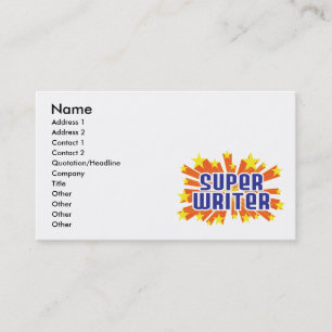 Carte De Visite Auteur superbe