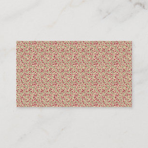 Carte De Visite Authentique motif floral à sprig de Bourgogne asso