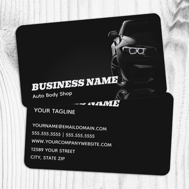 Carte De Visite Auto Body Professional (Auto Body Professional Car Business Cards)